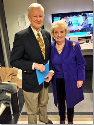 Madeleine Albright en Zbigniev Brzezinski