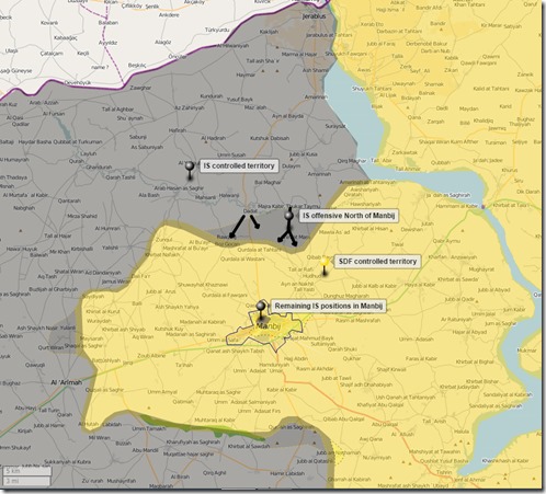 Jarabloes & Manbij - Militaire situatie - 1 - 10 augustus 2016