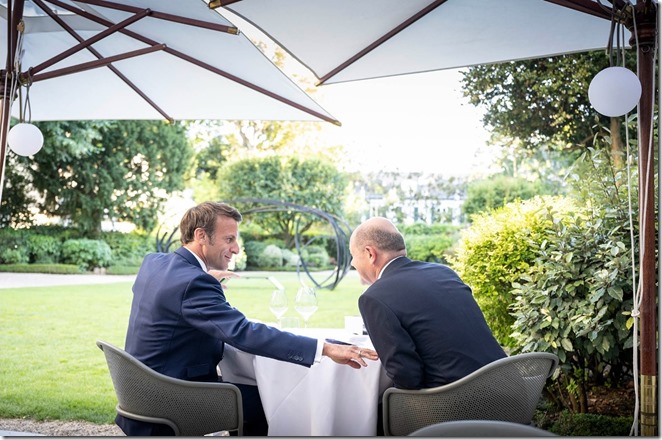 Emmanuel Macron en Olaf Scholz